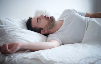 Man Having Trouble Sleeping